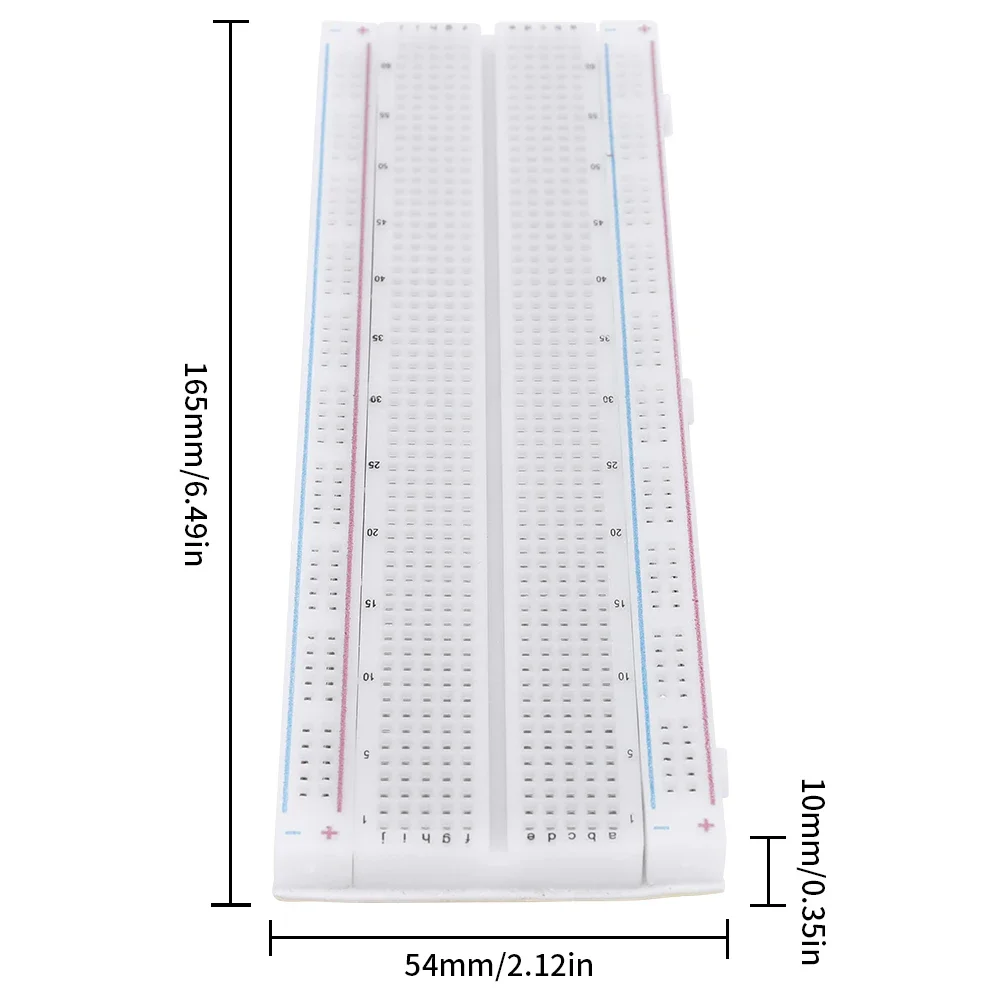 1-10PCS Breadboard 830 Point Solderless PCB Bread Board MB-102 MB102 Test Develop 200 jacks DIY White/Transparent with packing