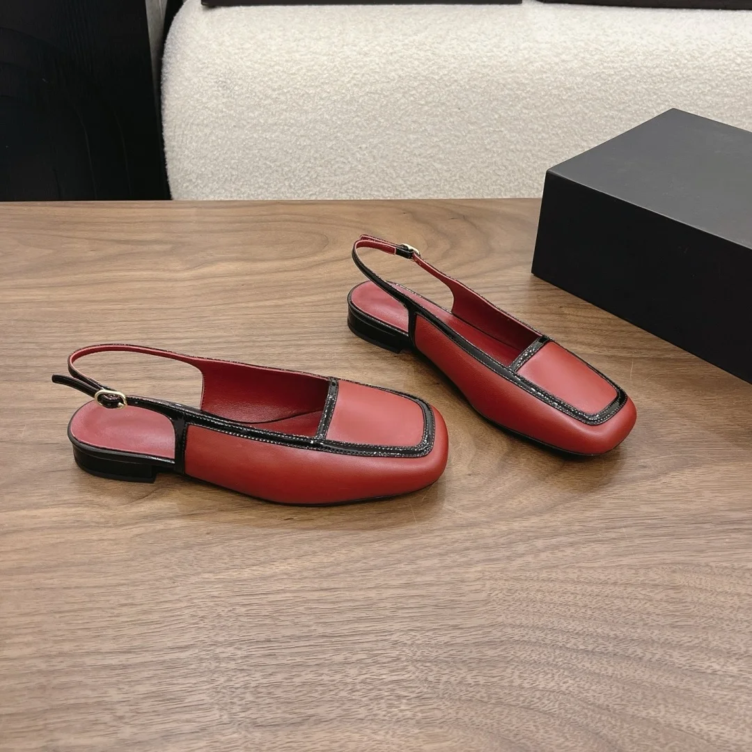 Luxury Brand Women's Casual Low-heel Shoes Handcrafted Mary Janes Upper Sheepskin Simple Yet Stylish Effortlessly Versatile view 5