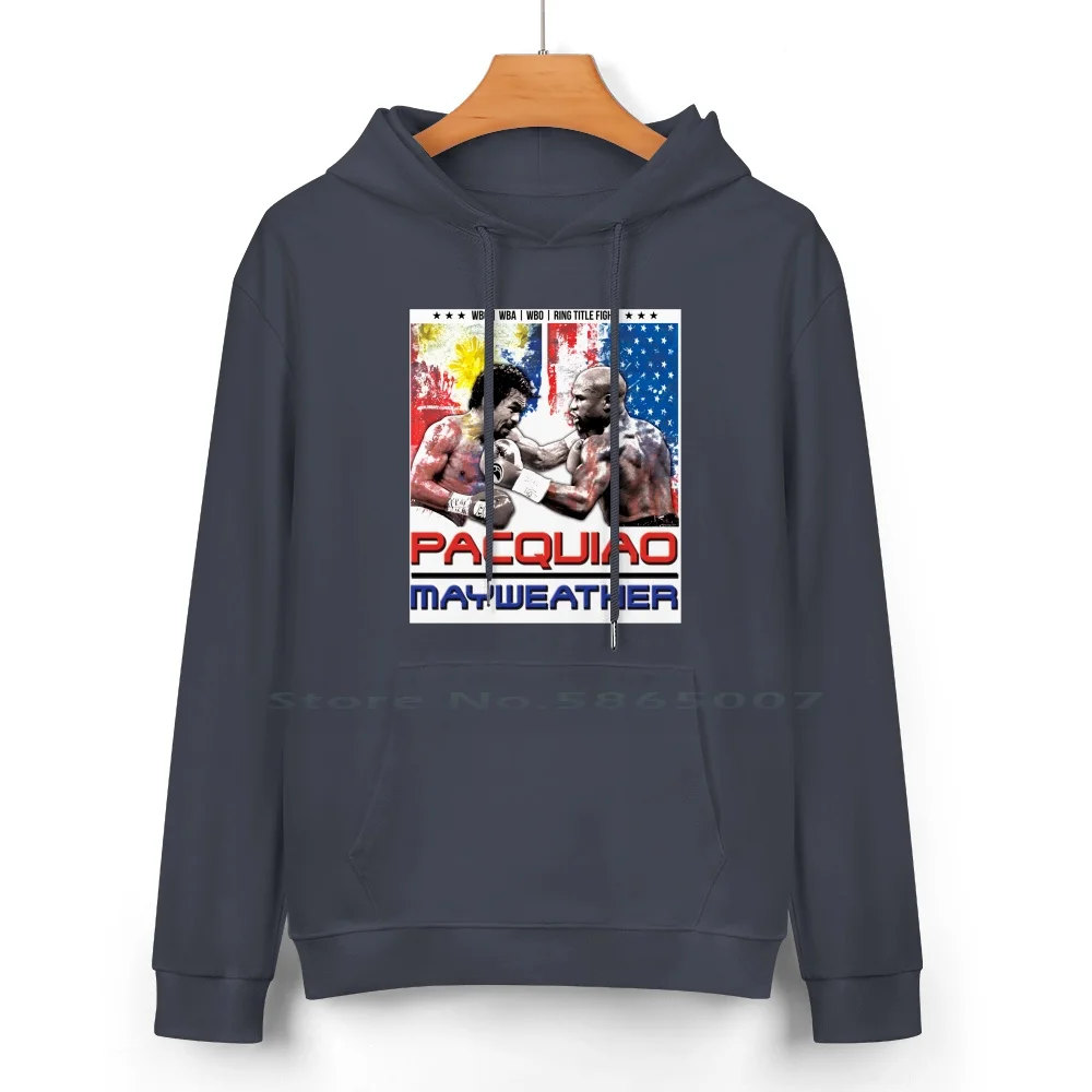 Pacquiao Mayweather Shirt Pure Cotton Hoodie Sweater 24 Colors Pacquiao Mayweather Money Fight Boxing 100% Cotton Hooded