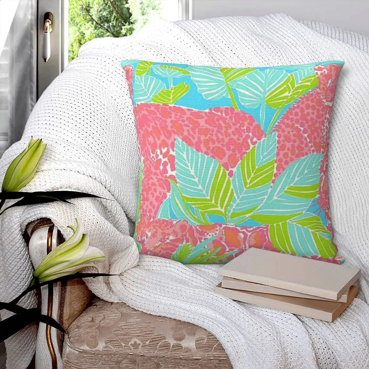 Lily Pulitzer Pillowcase Polyester Pillows Cover Cushion Comfort Throw Pillow Sofa Decorative Cushions Used for Home Bedroom