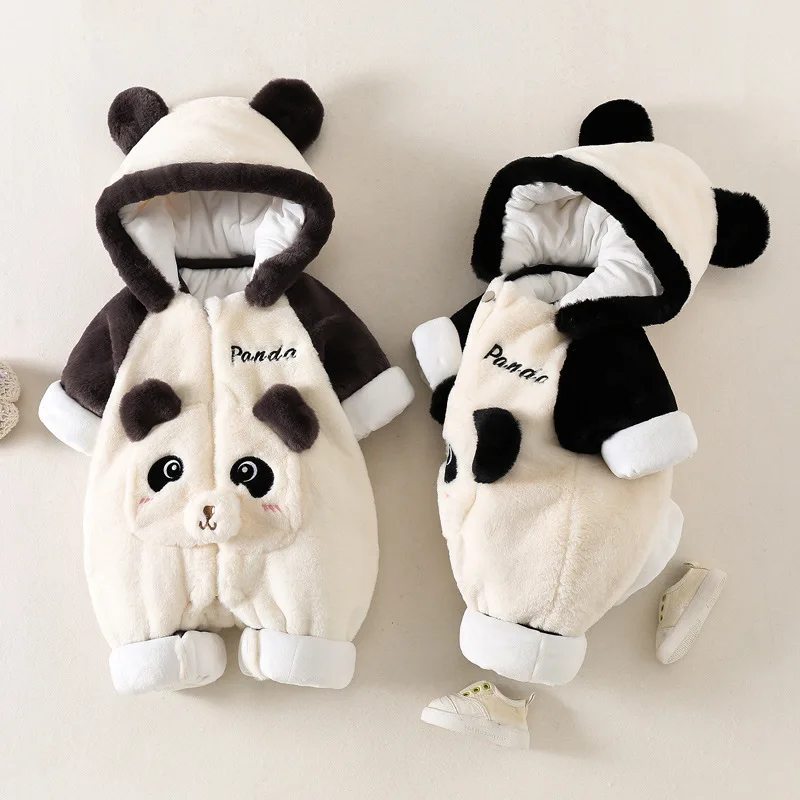 Baby Winter Clothes Boy's and Girl's Baby Onesies Thicked Warm Cute Animal Shape Outerwear Coat