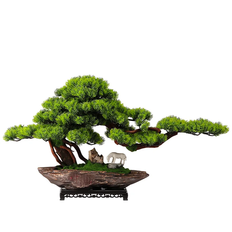

bonsai plants potted home living room porch office desktop decoration welcome pine ornament