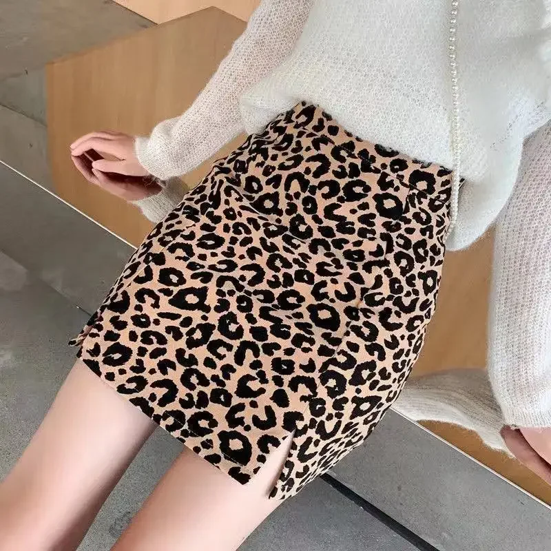 

Leopard Print Skirts Woman Fashion 2024 Korean Style Fashion Aesthetic Women Skirt Harajuku High Waist Summer Vintage Polka Dot
