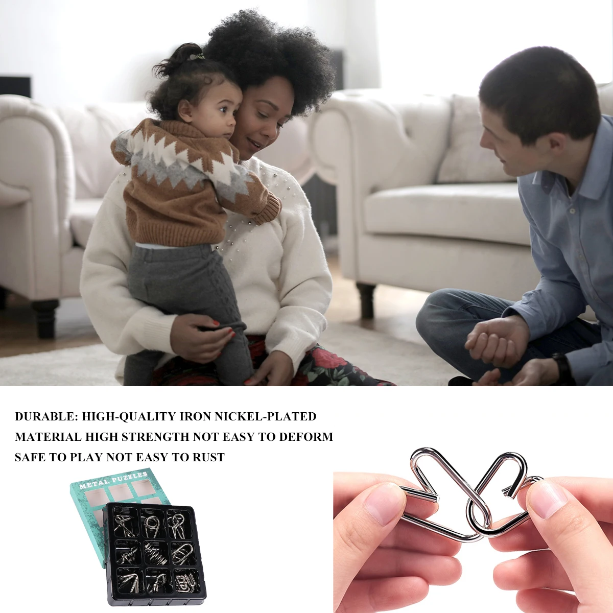 

2 комплекта китайских струнных головоломок, игрушек, интеллектуальных головоломок, головоломки с пряжкой для мозга, головоломки