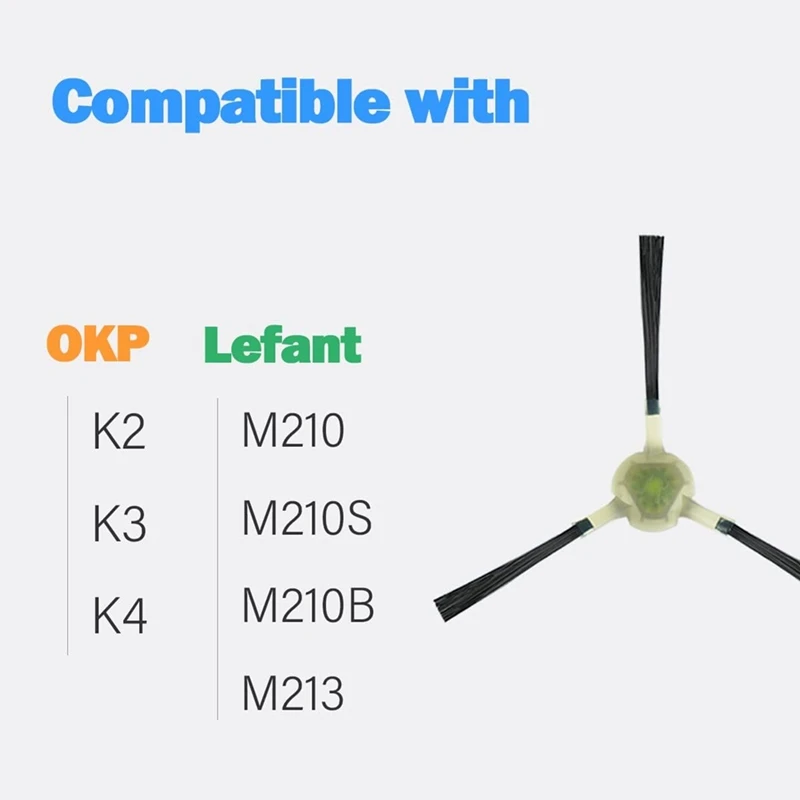 MAKE 30PCS-Vacuum-Spazzola lateral-Reemplazo-Para-Lefant-M210-M210S-M210B-M213-Vacuum-Repuestos-Ropa lateral armada-3