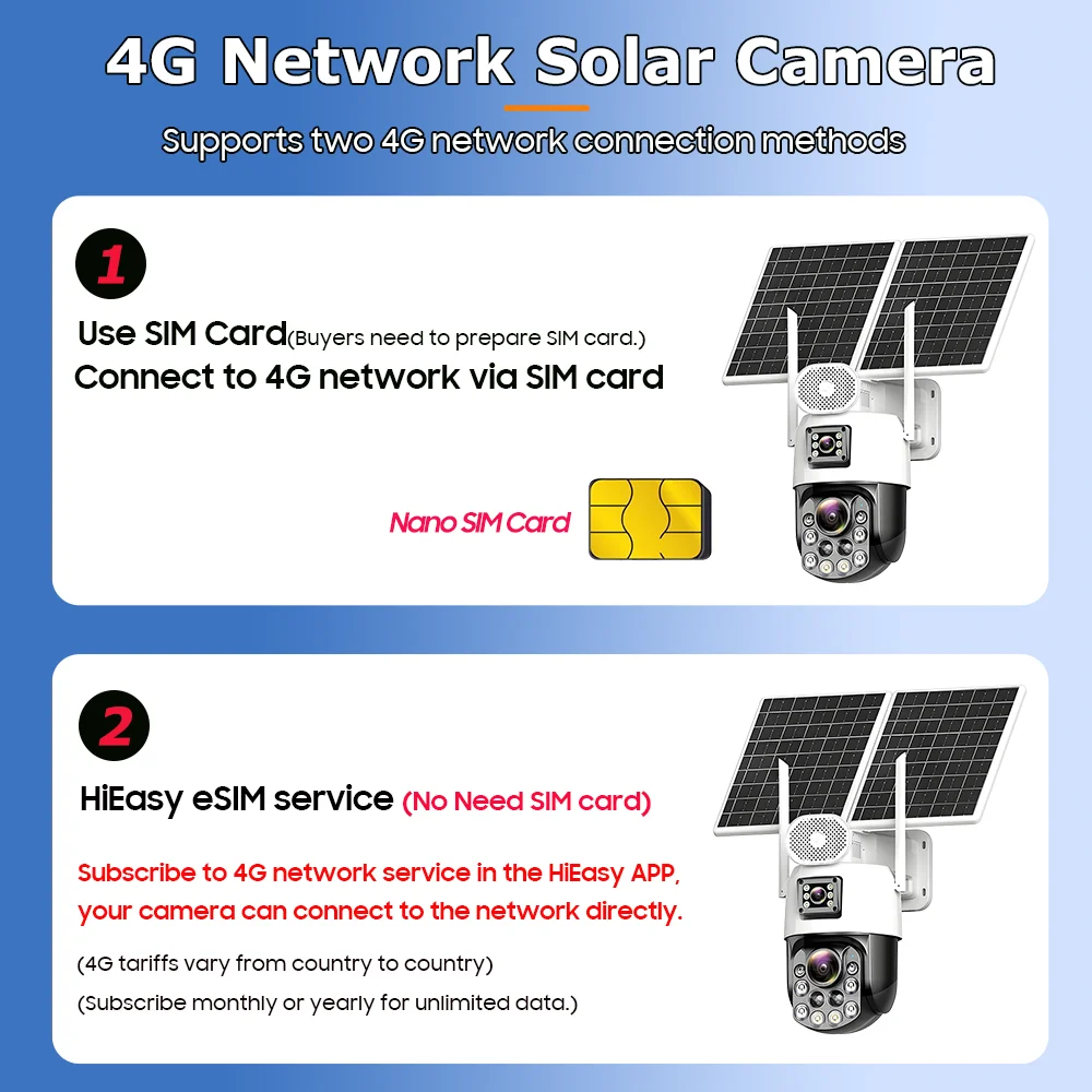 Image 3: Caméra de sécurité solaire extérieure 4G à double objectif 4K avec zoom optique 60X, surveillance domestique, enregistrement 24/7, suivi automatique PTZ