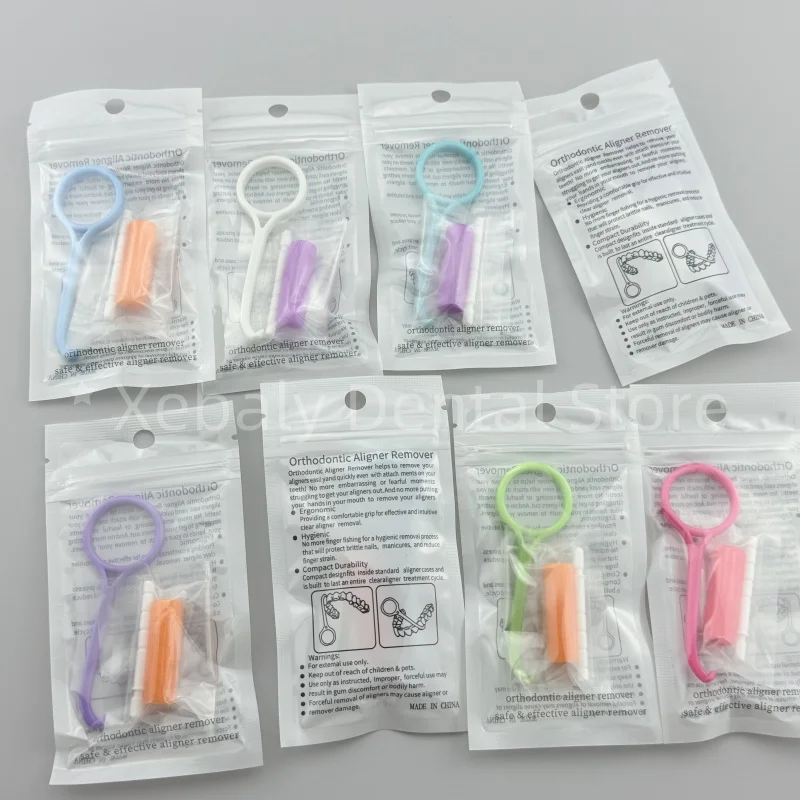 50Sets Dental Silicone Teeth Stick Orthodontic Aligner Chewies Oral Hygiene Invisible Brace Retainer Seater Extractor