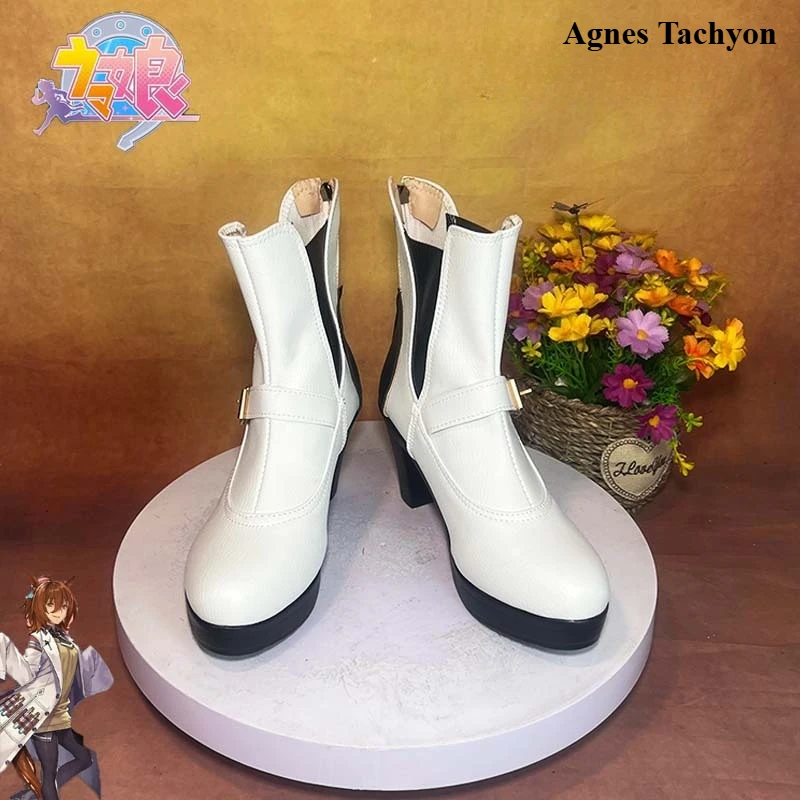Shoes Umamusume:Pretty Derby Agnes Tachyon Cosplay Boots Halloween Costume Accessories Props Made