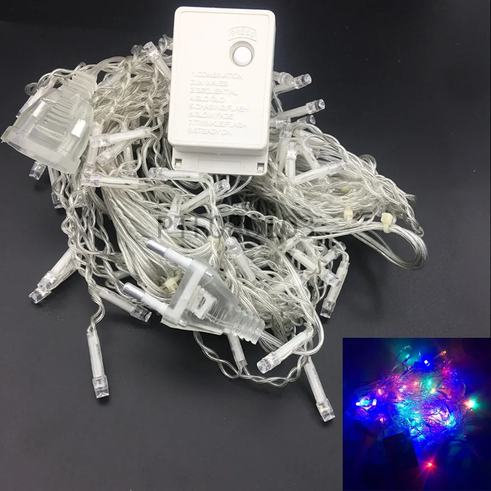 

Christmas Garland LED Curtain Icicle String Light 220V 4m 100Leds Indoor Drop LED Party Garden Stage Outdoor Decorative Light