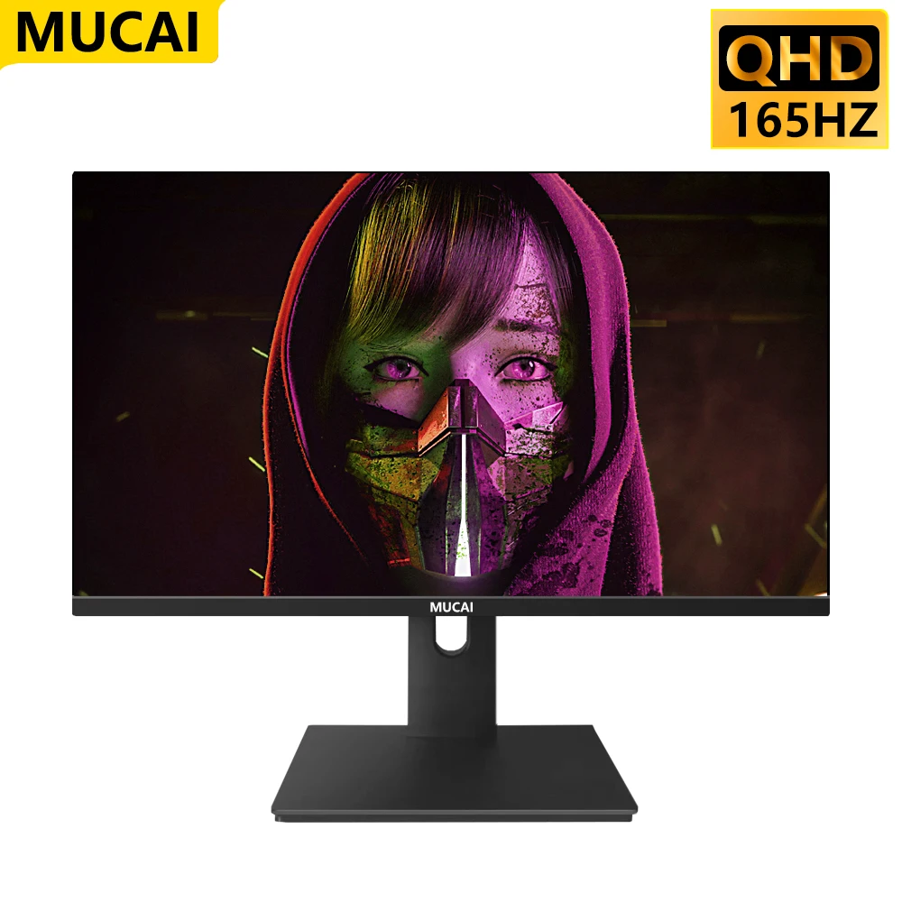 

MUCAI 24 Inch Monitor 2K165Hz PC IPS QHD 144Hz Desktop Gamer Computer Screen LCD Display Flat Panel HDMI-compatible/DP/2560*1440