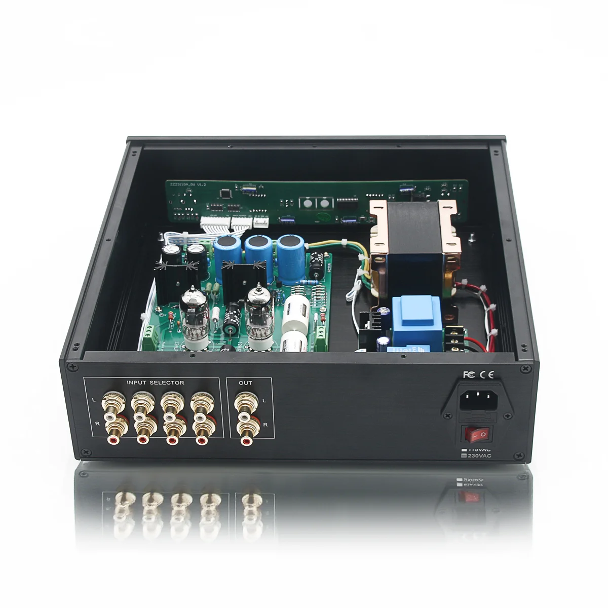 HiFi ستيريو 12AU7/ECC82 فراغ أنبوب التحكم عن بعد المضخم استنساخ كونراد جونسون PV12 الدائرة #4