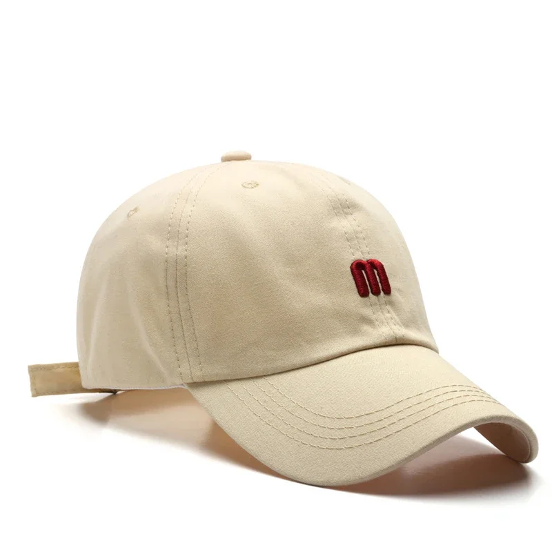 Casquette de baseball à visière pour hommes et femmes, lettre M, dessus souple pour couple, chapeaux respirants pour hommes, mode 2022