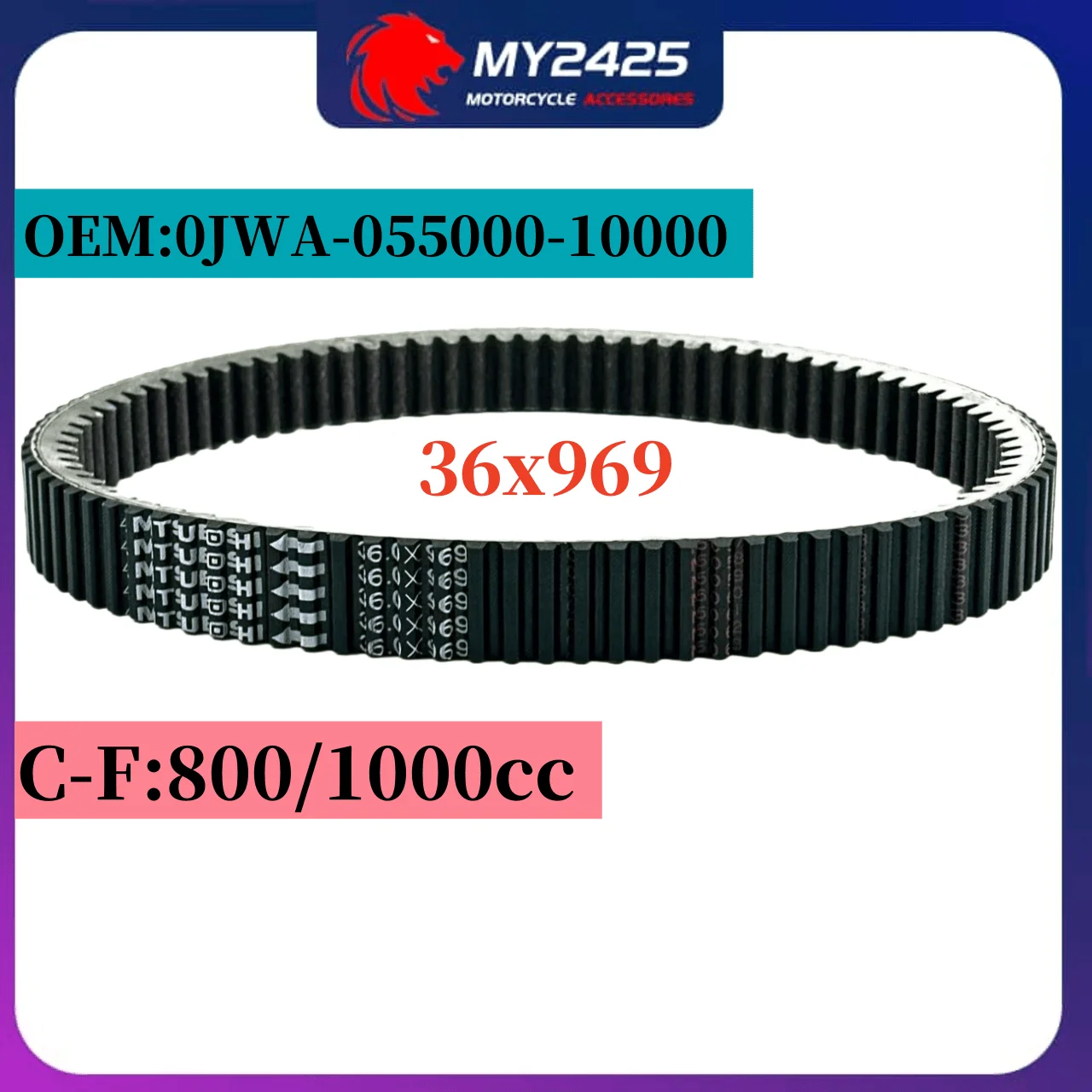 

Original 36.0x969 36.0*969 Drive Belt For C-FMOTO 1000 800 850 950 0800055000 0JWA-055000-10000 X10 U10 Z10