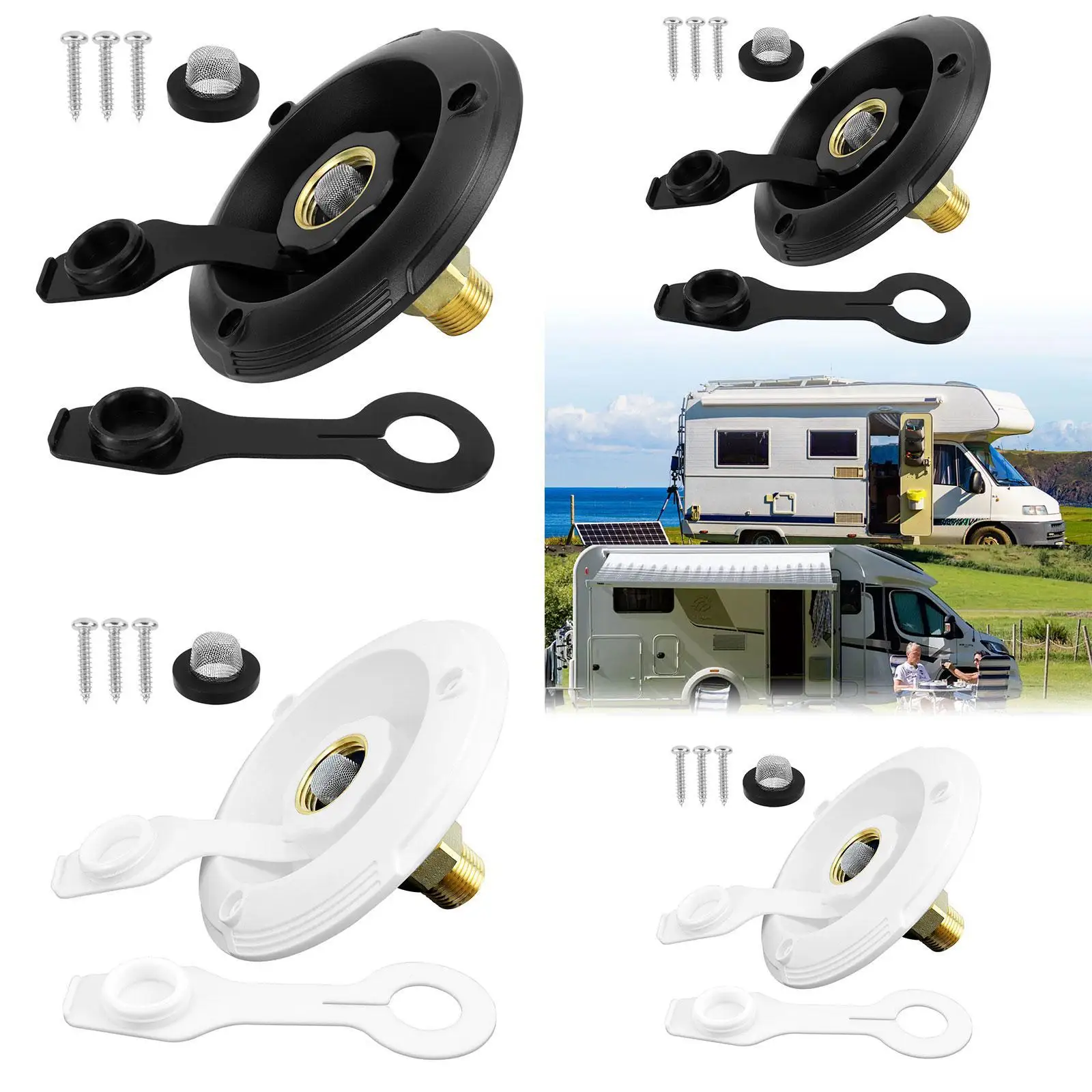 

Впуск воды на автофургоне Соединение впускного отверстия для заправки воды на автофургоне прицепа