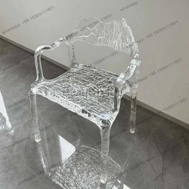 

Light Luxury Water Ripple Chair Dressing Chair Modern Minimalist Home Living Room Office Stool