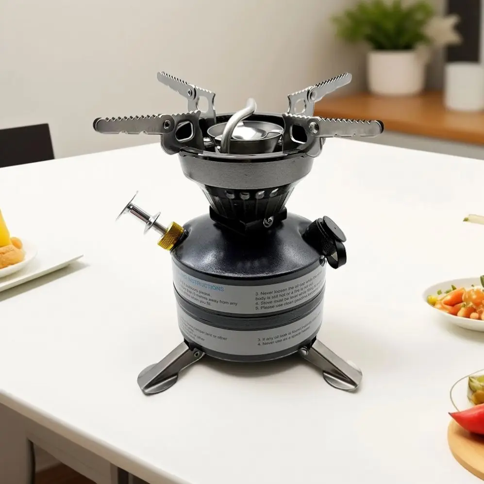 Powered Integrated Camping Stove Wind-Resistant Outdoor Cooker for Picnics & High-Altitude Camping Portable Oil Stove