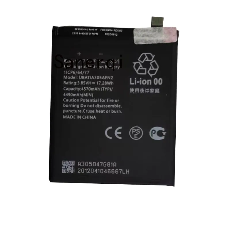 Batería UBATIA305AFN2 para teléfono móvil Sharp AQUOS Zero 5G/Sense 4 Lite, 3,85 V, 4570mAh
