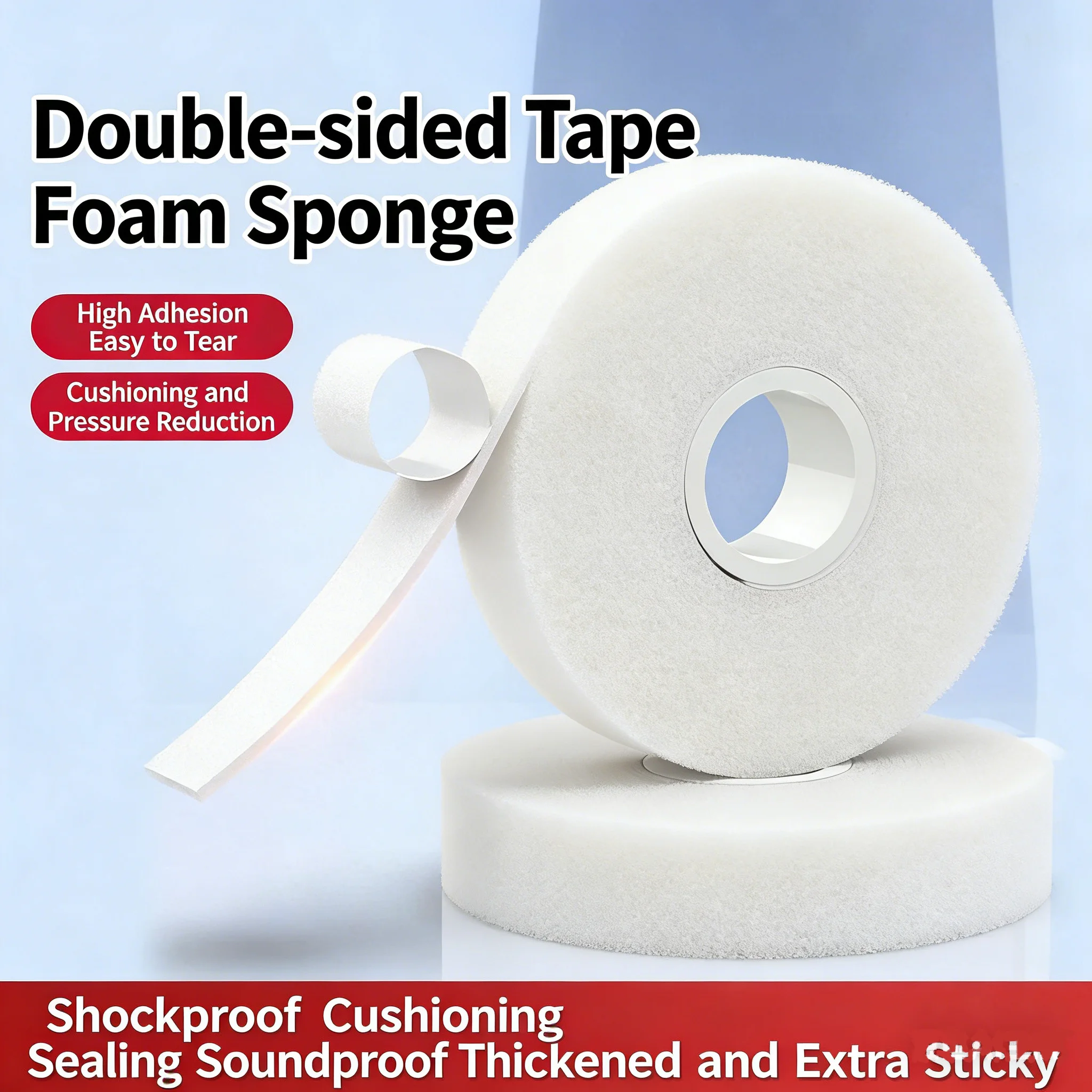 

High Tack Foam Double Sided Adhesive Tape Weatherproof Shockproof for DIY Crafts LED Strip Mounting Car Trim Home Improvement