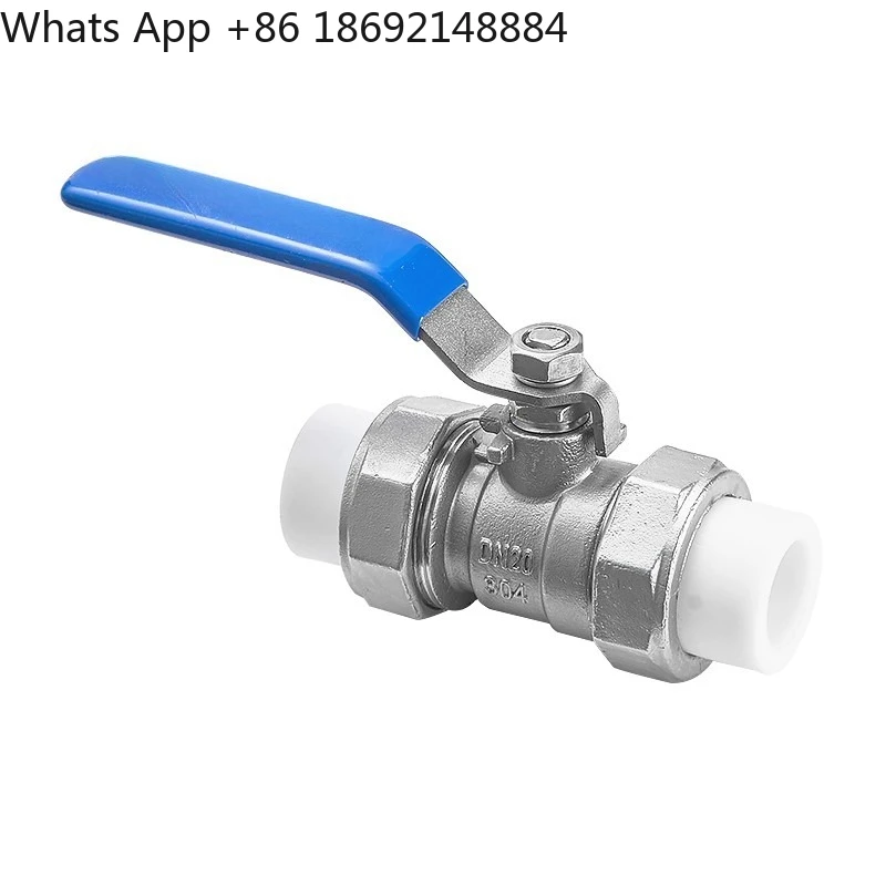 steel ball valve 304PPR double connection hot melt 4 minutes 20/25 household 6 minutes 1 inch tap water pipe switch valve
