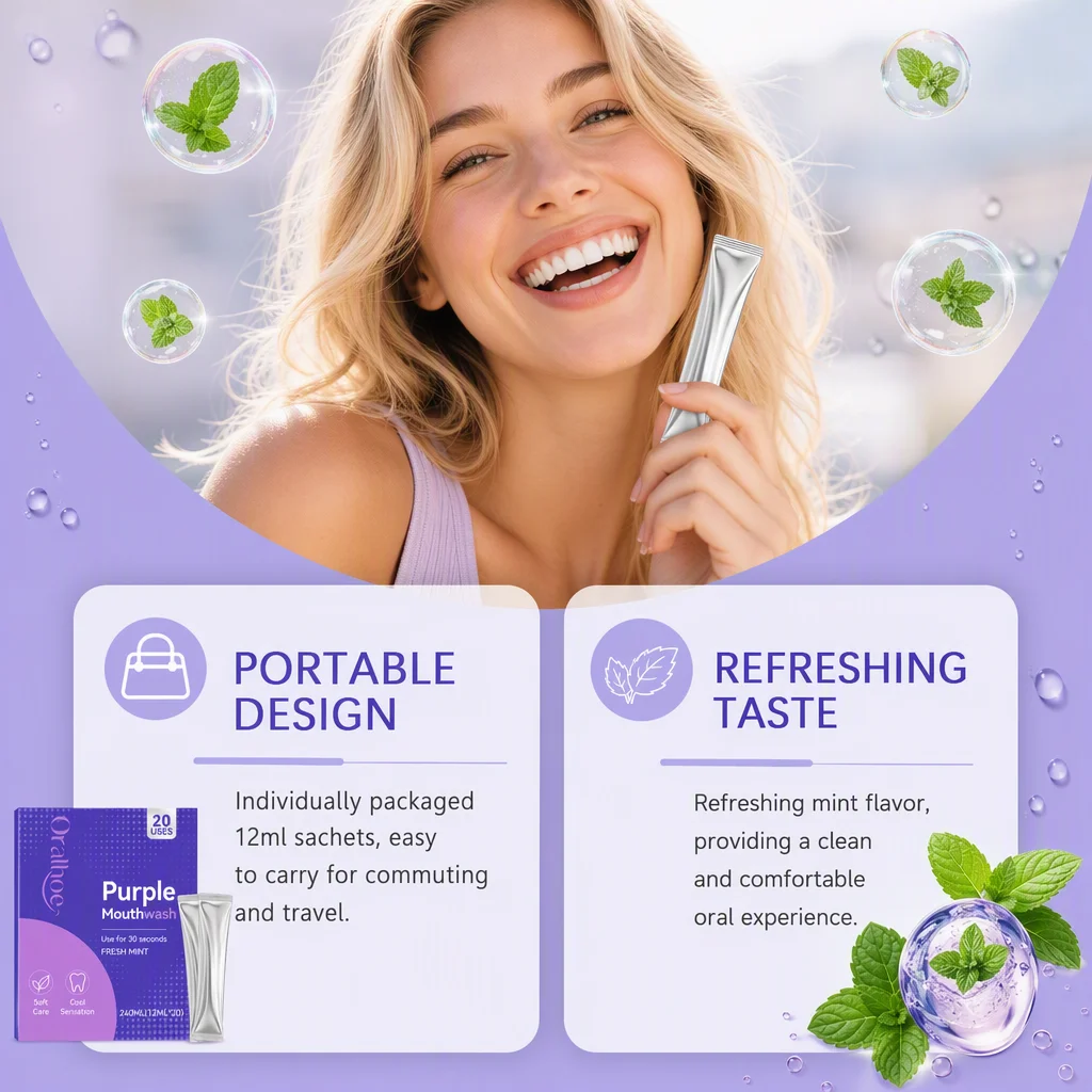 Obat Kumur Pemutih Gigi Ungu 2 - Whitening Mouthwash ulasan dan harga