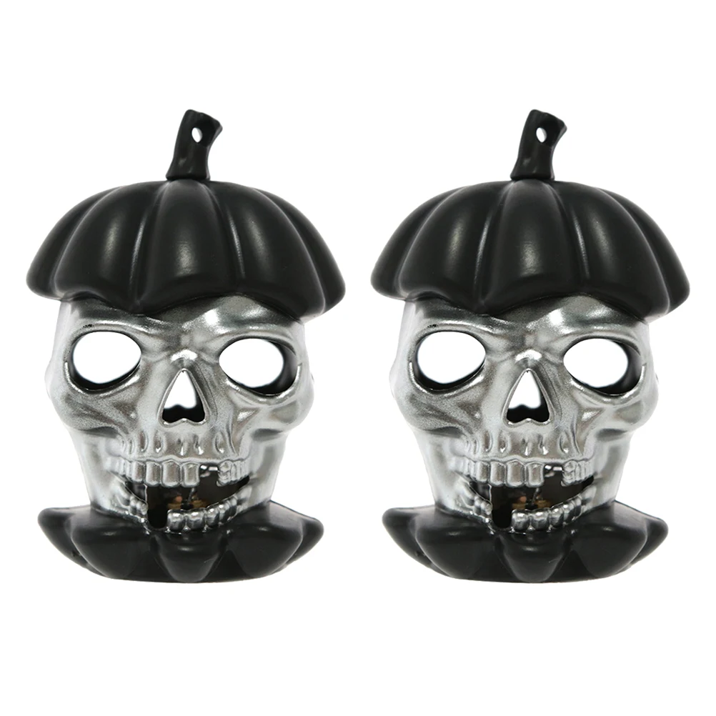 2 pezzi di zucca di Halloween lampada LED luce notturna decorazione foro per appendere per feste casa bar giardino festival scolastici