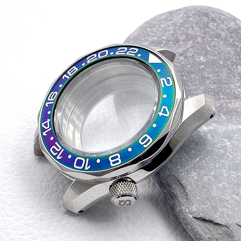 NH35 Case SPB185 Watch Case with SKX Bezel Insert Transparent Back Cover Fit NH34 NH35 NH36 Automatic Movement Watch Mod Parts