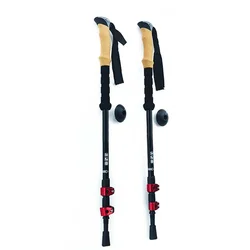 Bastones de esquí plegables de alta calidad, bastón de Trekking nórdico de carbono, bastón para caminar, Alpenstock