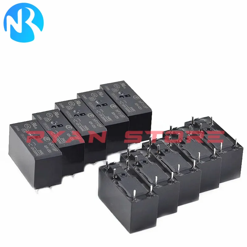 5Pcs Relay HF115F  JQX 115F I 005 012 024 1HS1 1HS3 1ZS1 1ZS3 2HS4 12A 16A 8A 4/5/6/8Pin JQX-115F-012-1HS1 JQX115F I 005-1HS3