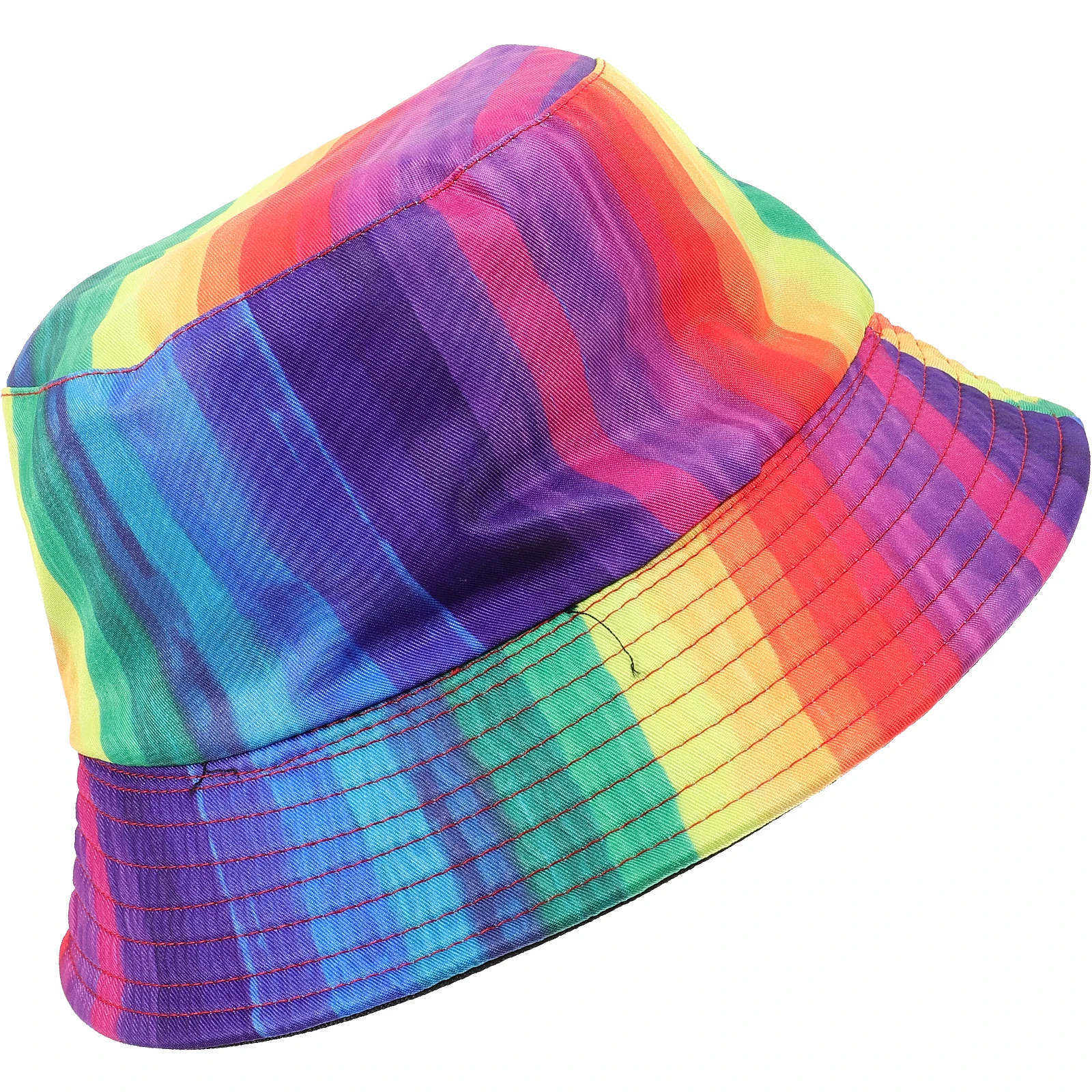 

Birthday Rainbow Colorblock Bucket Hat Hats Pride Double Sided for Homosexuals Adult
