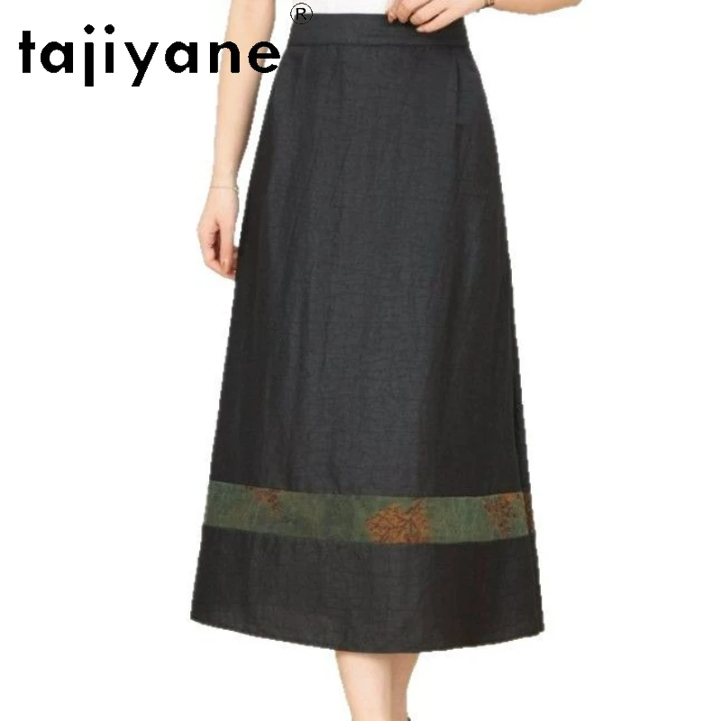 

TAJIYANE 100% Шелковая женская юбка из тутового шелкопряда Xiangyun Sha, миди-юбка в новом китайском стиле, летняя женская одежда 2026 cutecore