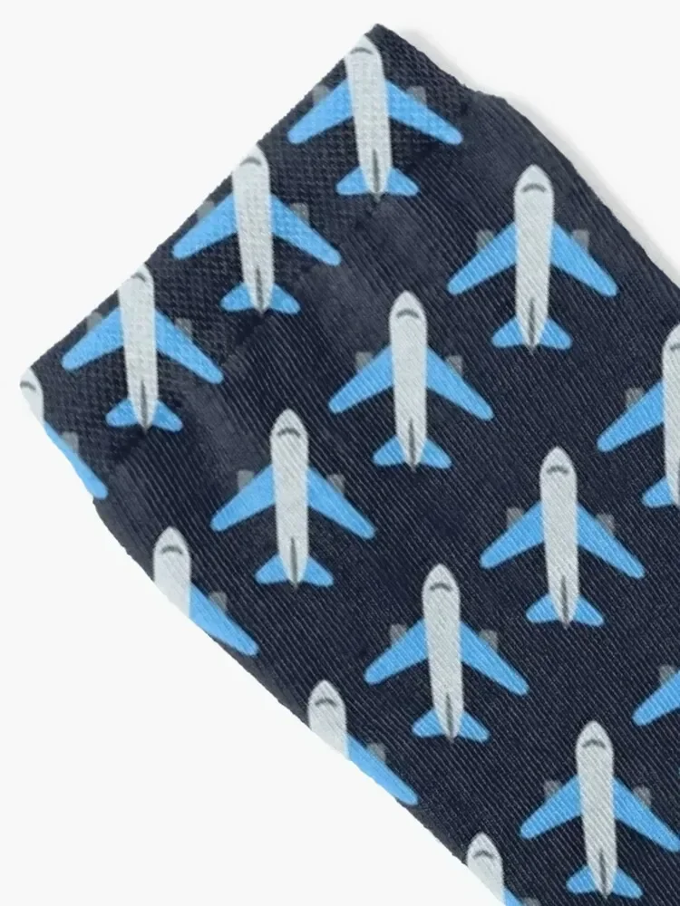 Airplane Aeroplane Plane Socks custom heated loose fashionable Men Socks Women's