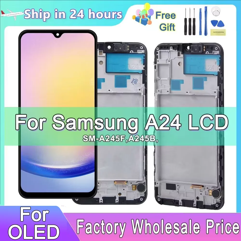 

Tested LCD Screen For Samsung A24 4G A245 LCD For Samsung A24 A245 LCD Screen Touch Digitizer Assembly