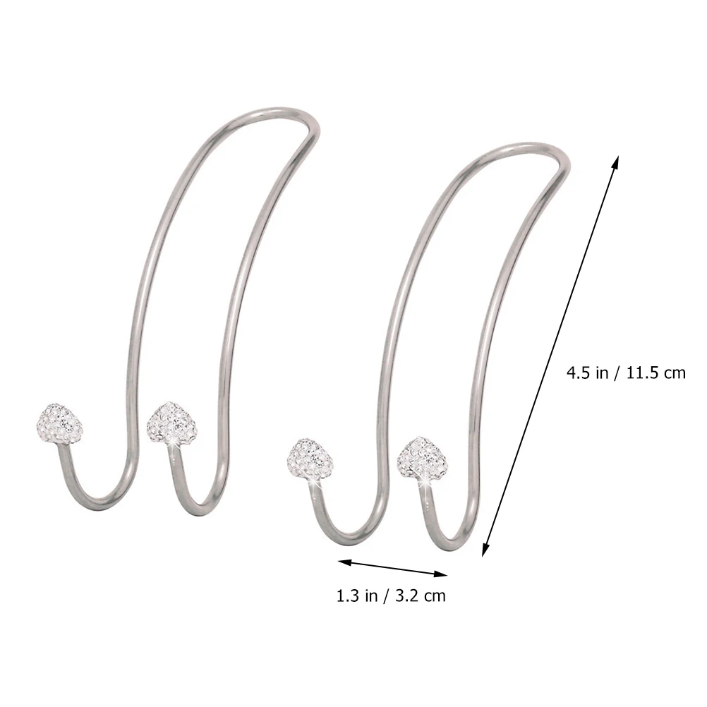 

Car Headrest Hanger Diamond Stainless Steel Back Seat ganizer Hooks Car Storage Solution Durable Compact Portable