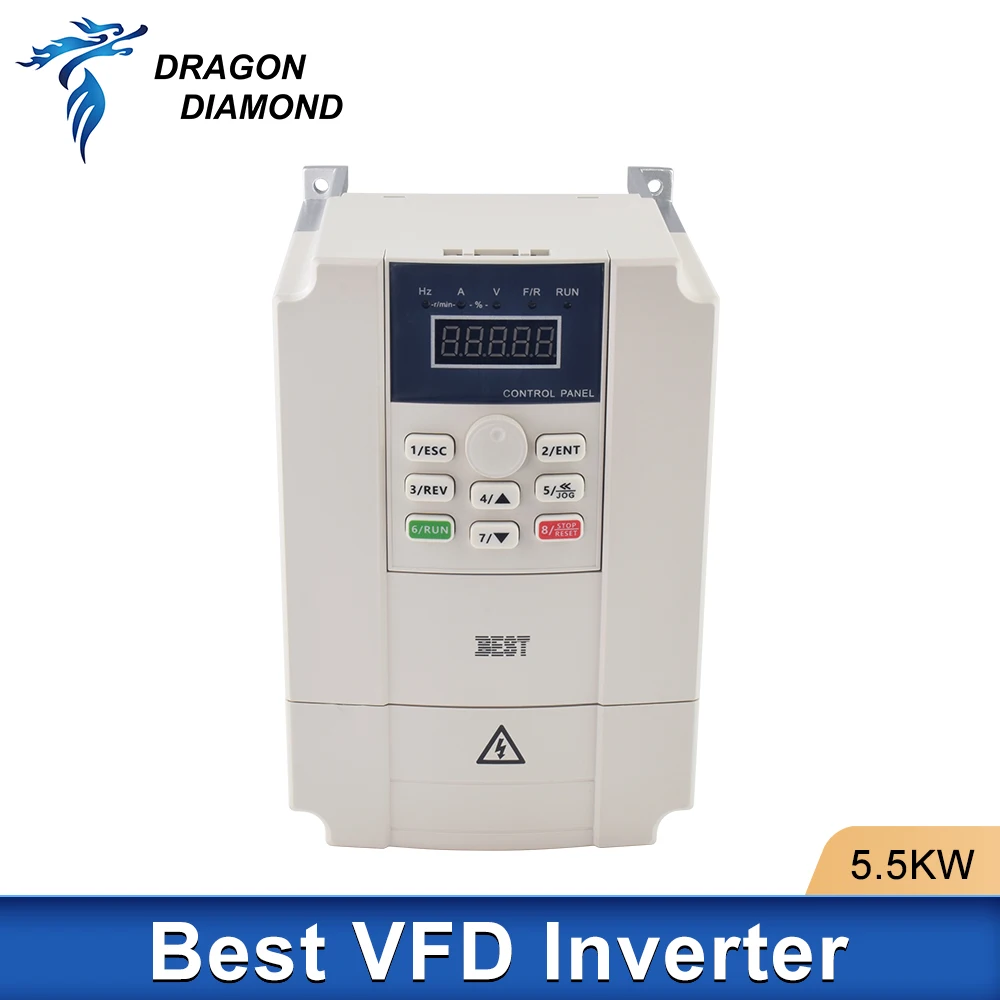 5.5KW BEST inverter 220V/380V Spindle motor inverter 1 phase 3 phase Frequency Converter for woodworking CNC milling machine
