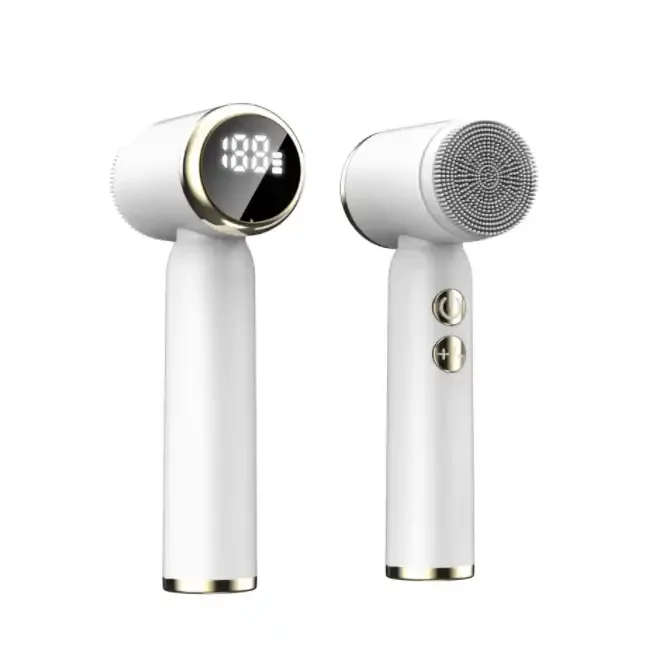 

Smart Library Rechargeable Hot Cold Electric Sonic Silicone Facial Cleansing Brush Beauty Replacement Brush s Face Ion