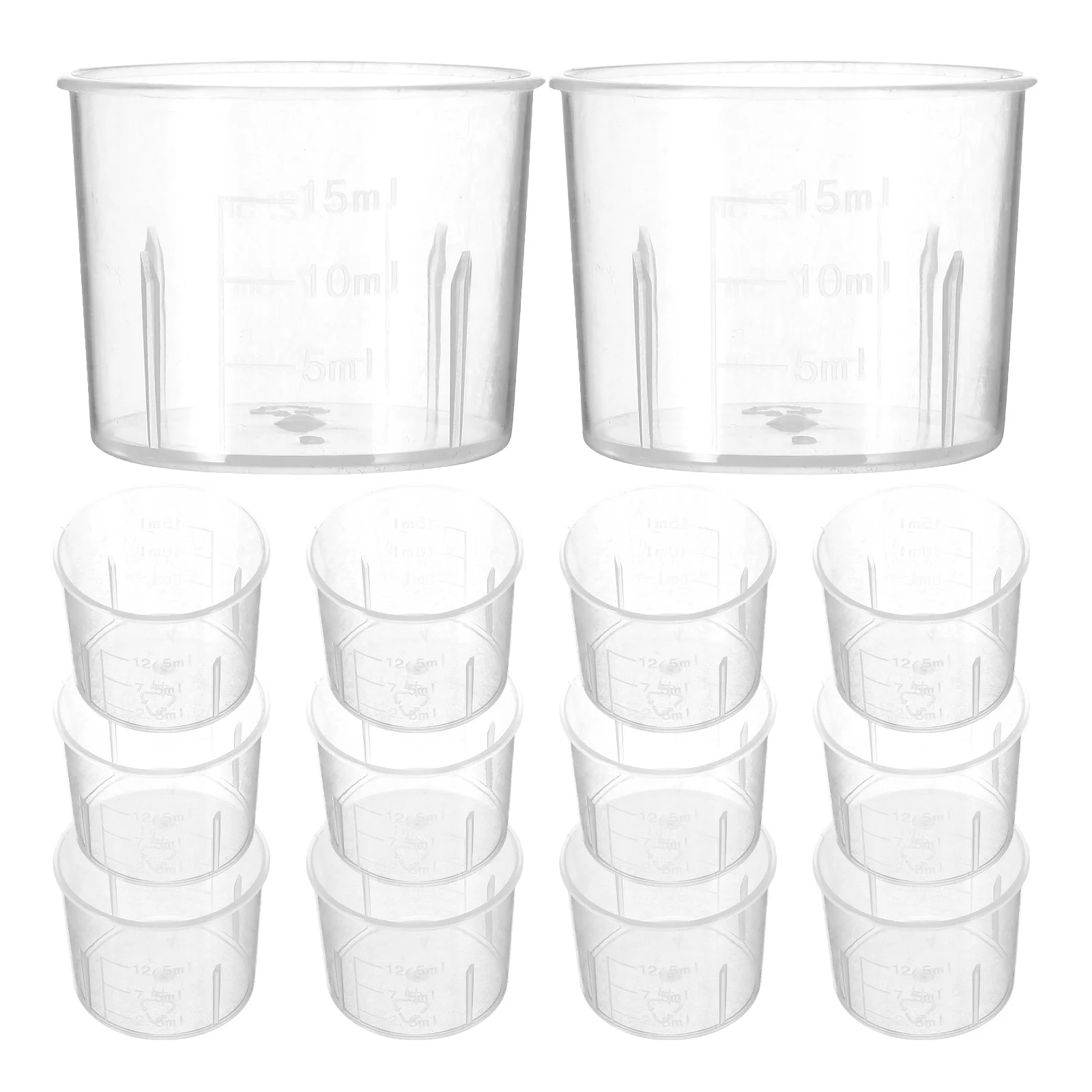 

100 Pcs Plastic Small Measuring Beakers Tool Chemistry with Scale Laboratory