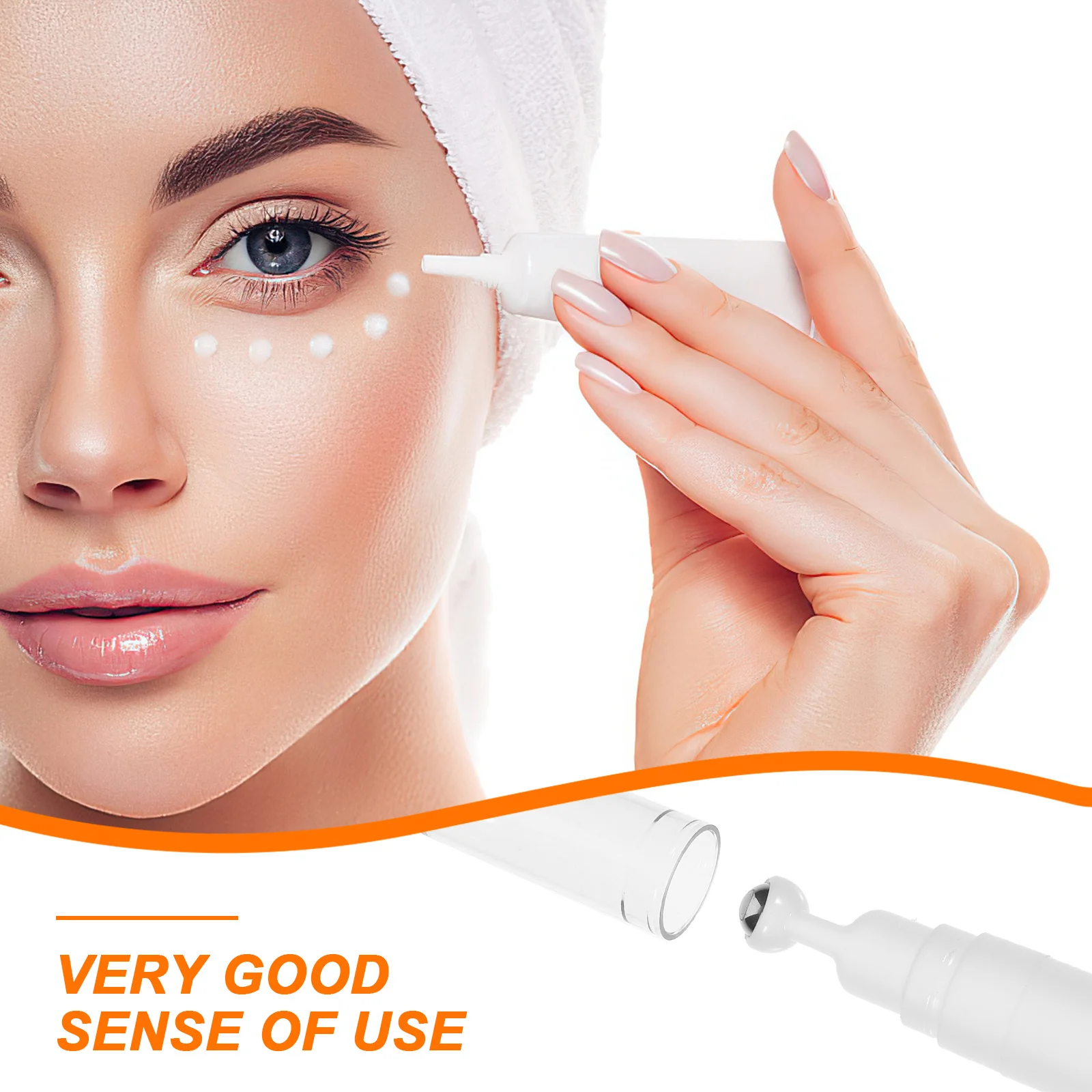 Eye Cream Bottle 10Ml Leak-Proof Roller Applicator Portable Refillable Empty Dispenser For Essential Oils Travel