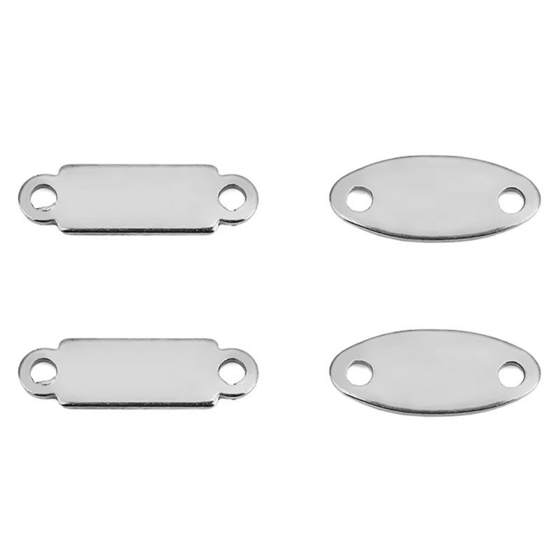 30 قطعة PVD لا تتلاشى أبدًا قلادة من الفولاذ المقاوم للصدأ موصلات المشابك مزدوجة الحفرة الكبيرة بار الروابط عصا سوار النتائج صنع المجوهرات