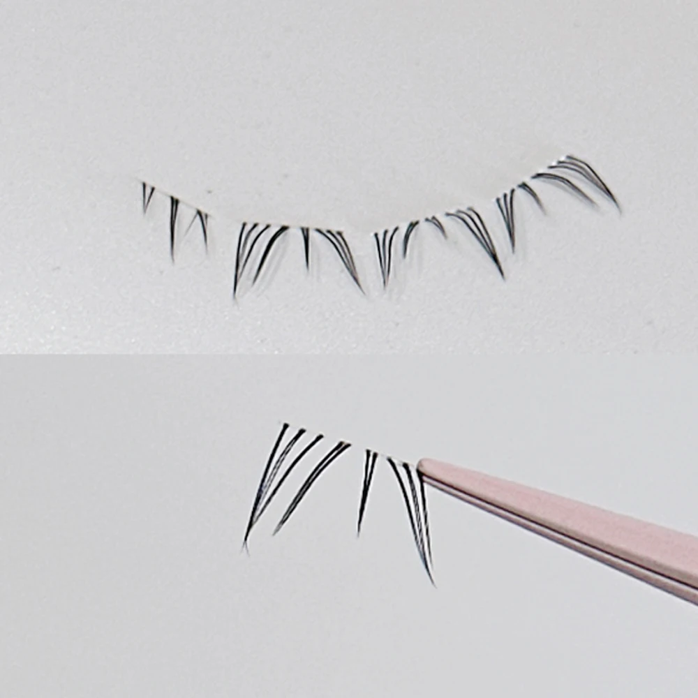 NO NEED GLUE NO Band Invisible Band Individual Bottom Eyelash Cluster Extension Lower False Eye Lashes Short Natural Looking