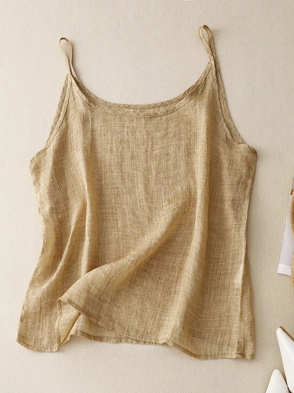 슬리밍 리넨 크롭탑 여성 여름 얇은 컬러 베이스 레이어 - Crop Blouse Linen 리뷰 및 가격