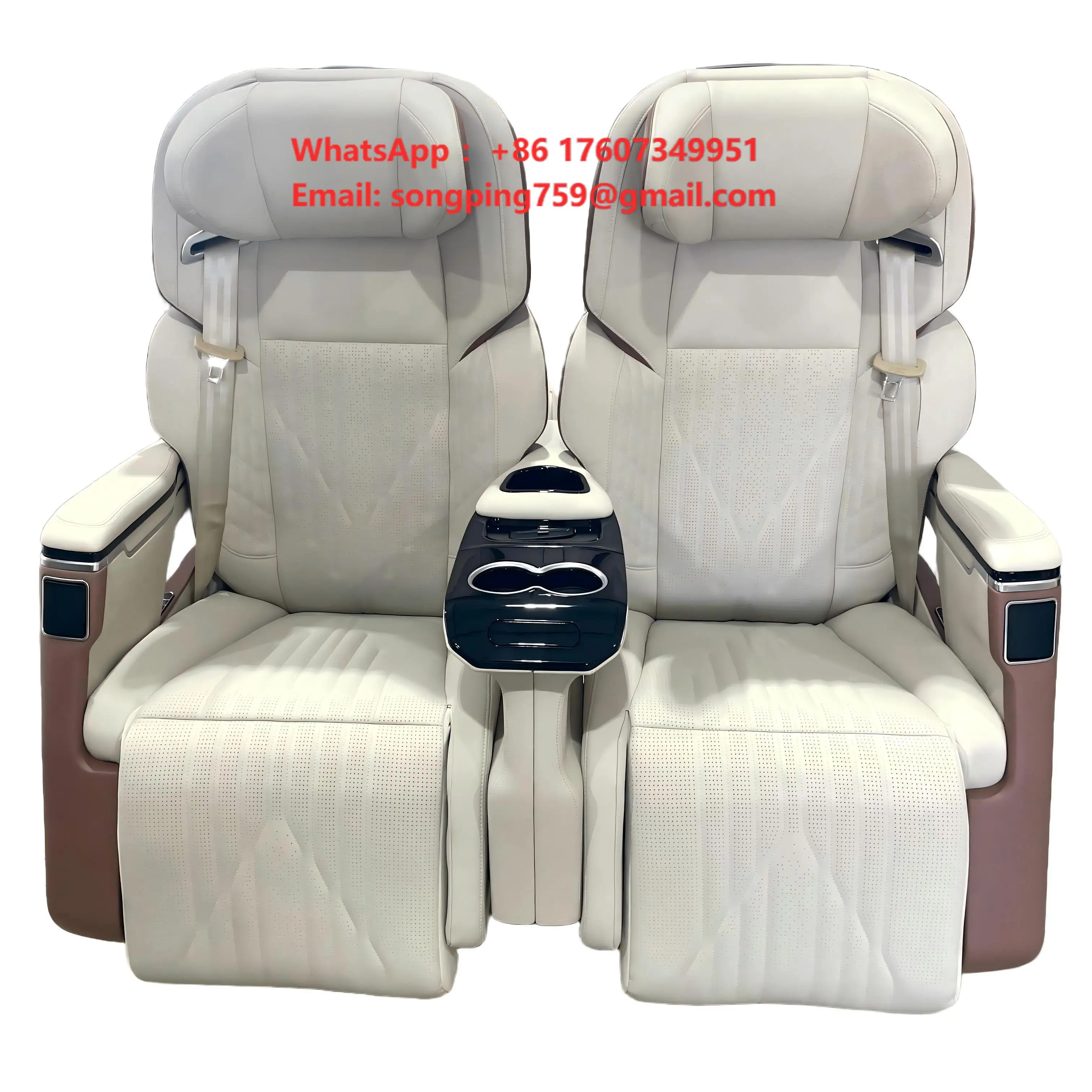 2 Seat Modified Luxury Minibus MPV Van Car Rear Seat with Central Armrest Box