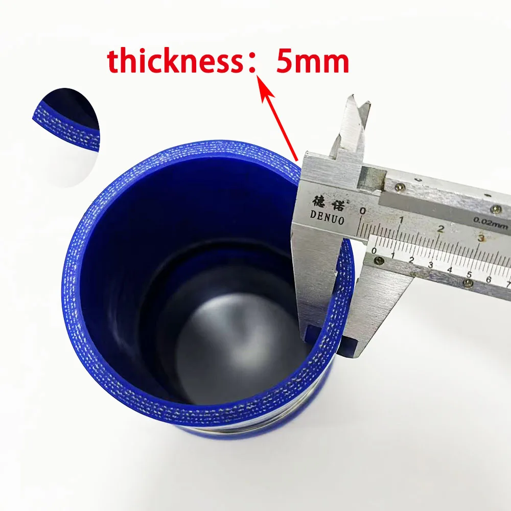 Силиконовый шланг ID45-110 мм, 3-слойное усиленное прямое силиконовое соединение, впускная труба, интеркулер, интерфейс двигателя с двумя хомутами