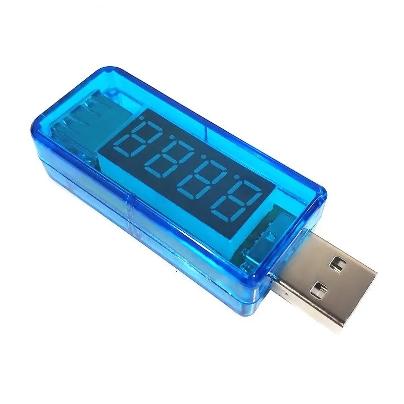 USB mobile power charging current and voltage tester digital LED display turning elbow mini charger doctor clear blue test meter