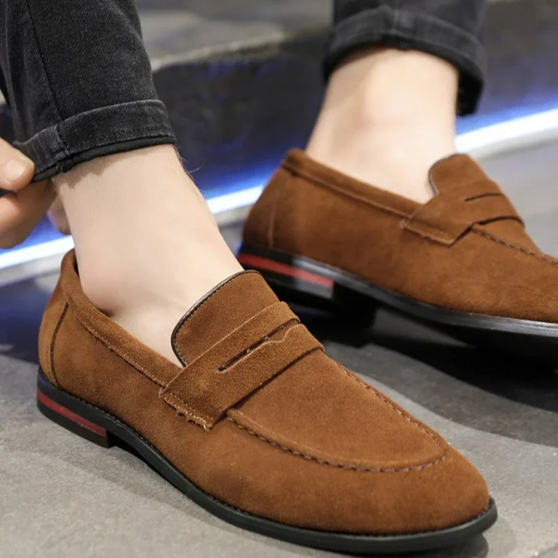 جديد حذاء رجالي كاجوال الراقية فستان الأعمال أحذية بريطانيا مصمم المتسكعون للرجل الفاخرة مأدبة الزفاف حذاء Zapatos Hombre #4