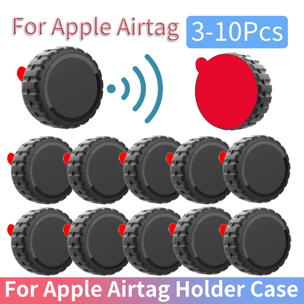 

3/5/8/10Pcs For Apple Airtag Magnet Holder Case Waterproof Stick-On Protective Cover GPS Tracker Case Anti-loss Locator PC Shell