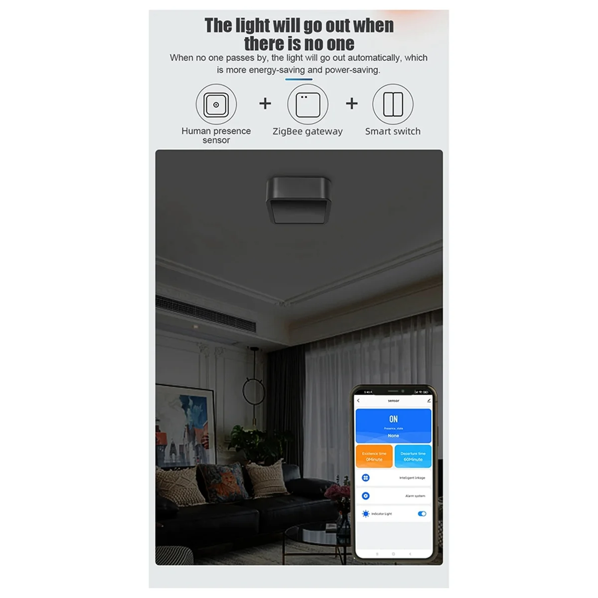 A93P Zigbee Tuya Human Presence Sensor 24G Millimeter Wave Radar Human Static Motion Sensing Smart Life APP