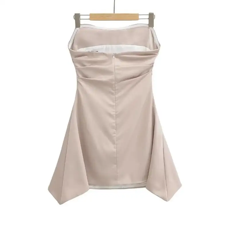 Sommer Hochzeit Gast Kleid Frauen 2025, Mini Liebsten Satin Kleid Sexy Bodycon Geburtstag Party Kleider Weibliche Vestidos