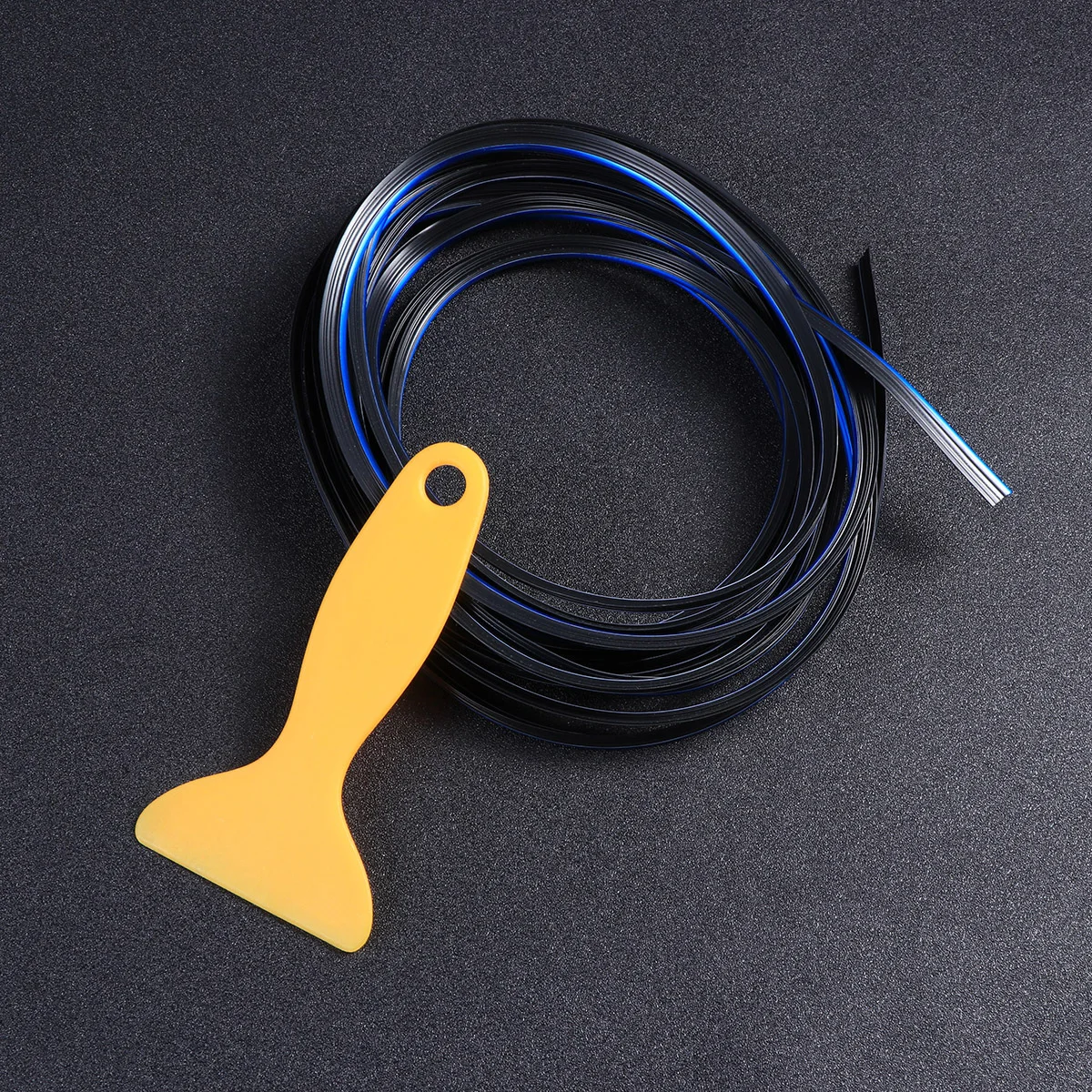 5m Car Interior Trim Strip Electroplating Blue Super Flexible for Tight Corners Auto Seal Decor Car Trim Strip