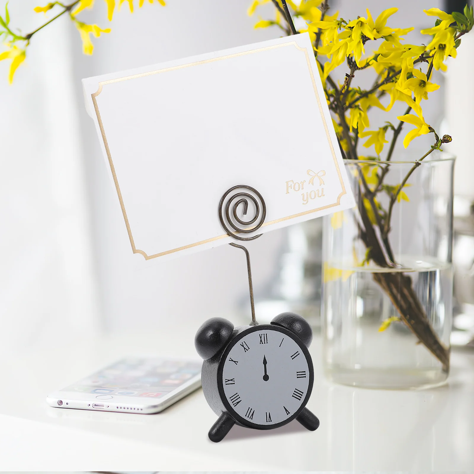 

2pcs Photo Clip Vintage Tabletop Memo Holder For Party Number Guest Cards Recipes Signs Menus Business Cards Postcards Desktop