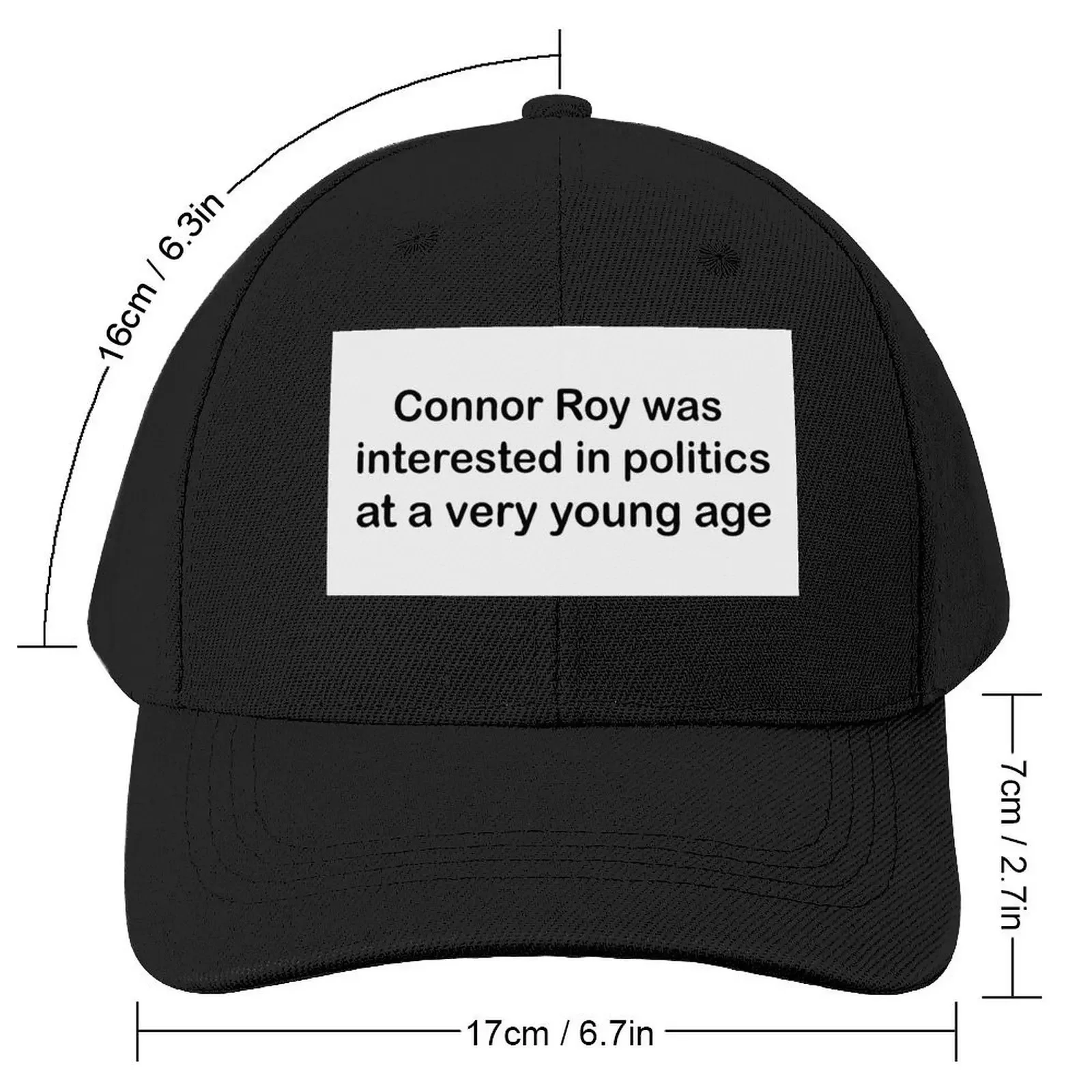 Connor Roy was interested in politics at a very young age Baseball Cap Beach Fishing cap For Men Women's